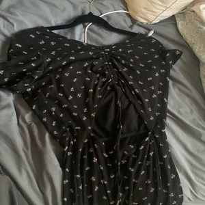 Black dress with flowers size L